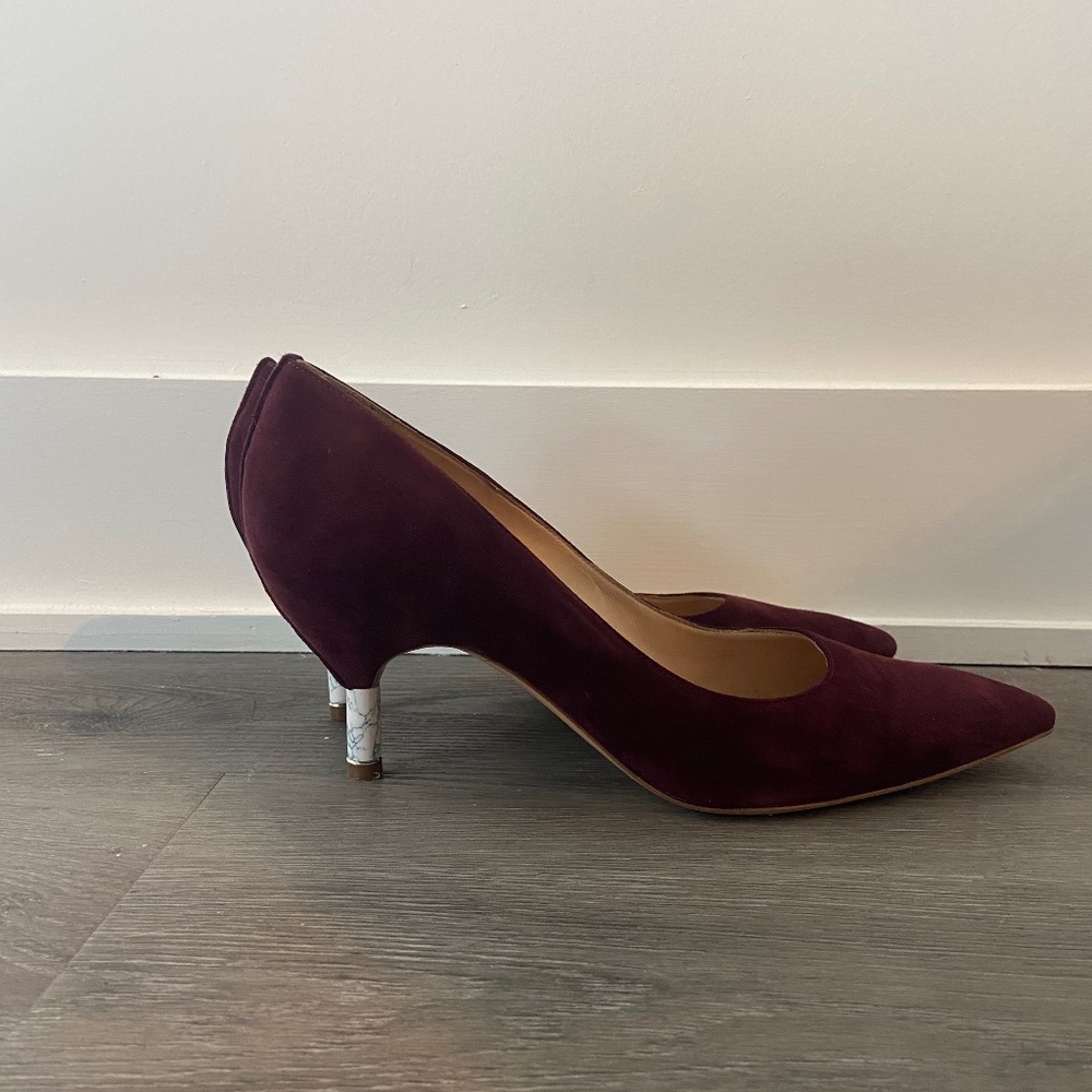Gabriela Hearst Maroon Kitten Heels